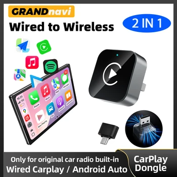 Mini 2-in-1 Wireless CarPlay/Android Auto Adapter Plug-and-Play für VW, Toyota, Nissan, Ford, Benz