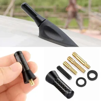 Marke Neue Carbon Faser Schraube Metall Kurze Stubby Mast Antenne Auto Styling Dach Antenne Verbesserte Signal