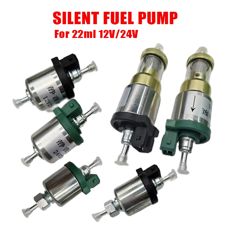 22 ml 12 V 24 V Auto Stille Kraftstoffpumpe + Halterung Luft Heizung Diesel Metall Auto Heizung Kraftstoff
