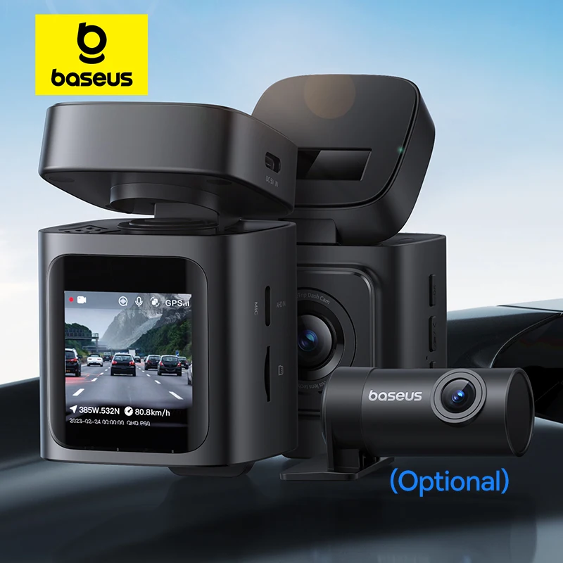 Baseus 3K Dash Cam VD1 Vorder- und Rückkamera HD Integriertes GPS Galileo Superkondensator Auto DVR Auto