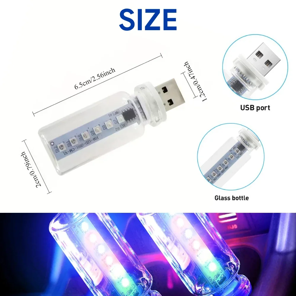 RGB-LED-Umgebungslicht, 13 Modi, Plug-and-Play, USB, Auto-Innenraum – Bild 2