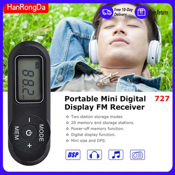 HanRongDa HRD-727 DSP FM Radio Tragbares Mini-Design ABS Retro-Digitalanzeige Radio Tragbares LCD-Display DSP