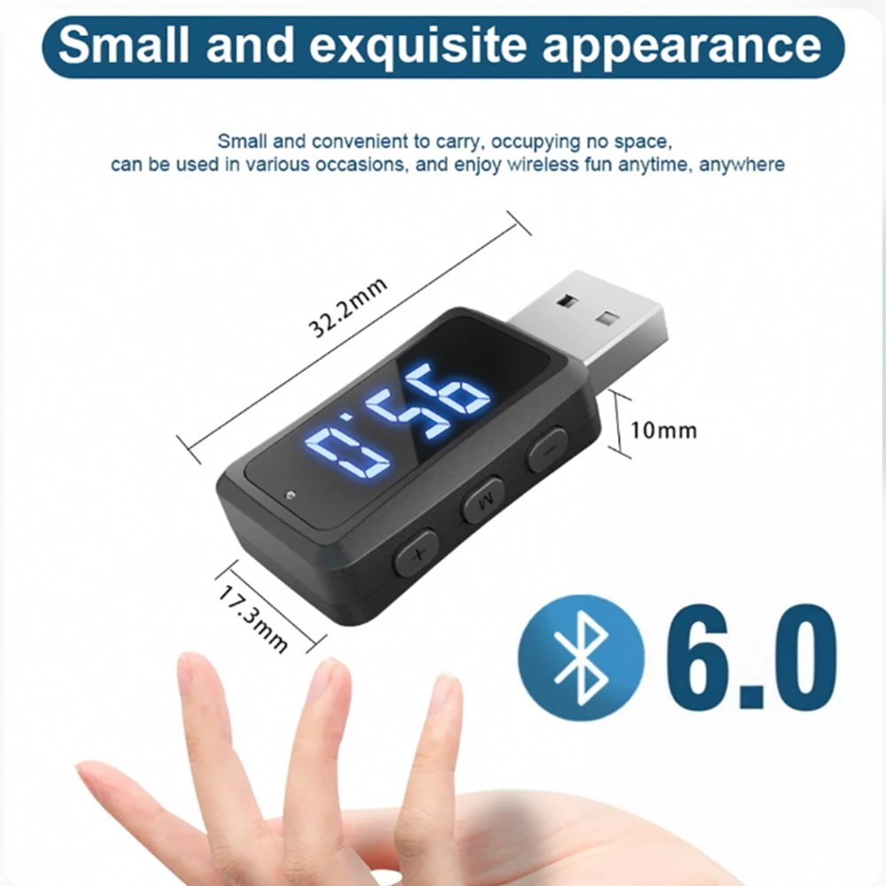 Auto-Bluetooth 6.0 Mini-USB-Sender-Empfänger mit LED-Anzeige – Bild 5