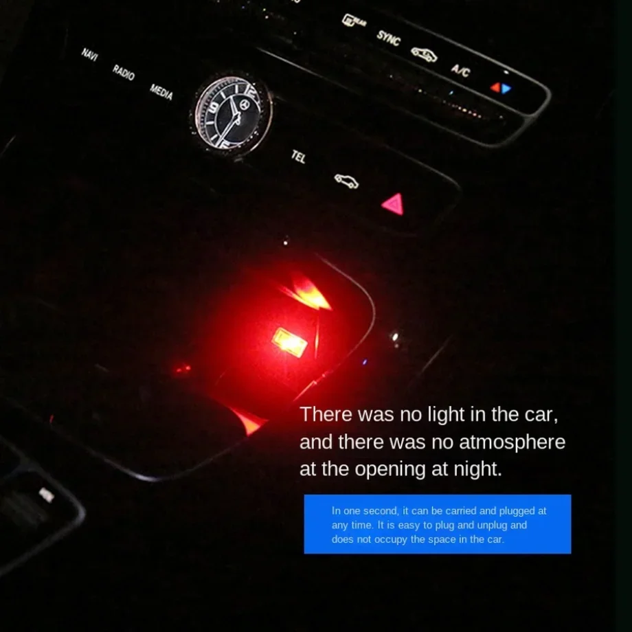 Auto Mini USB LED Atmosphäre Lichter Auto Innen Neon Dekorative Lampe – Bild 2