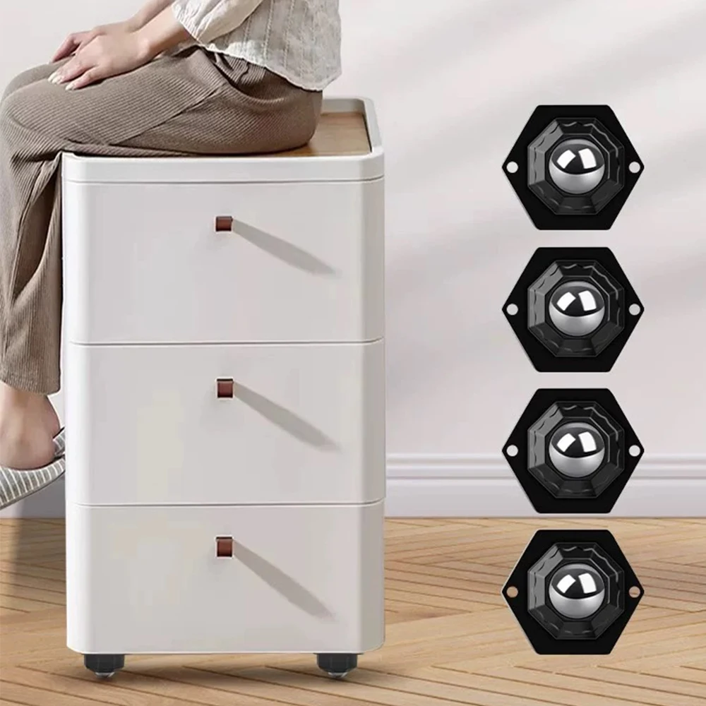Selbstklebende Universal-Lenkrollen, Mini-Riemenscheibe, drehbares Rad – Bild 3