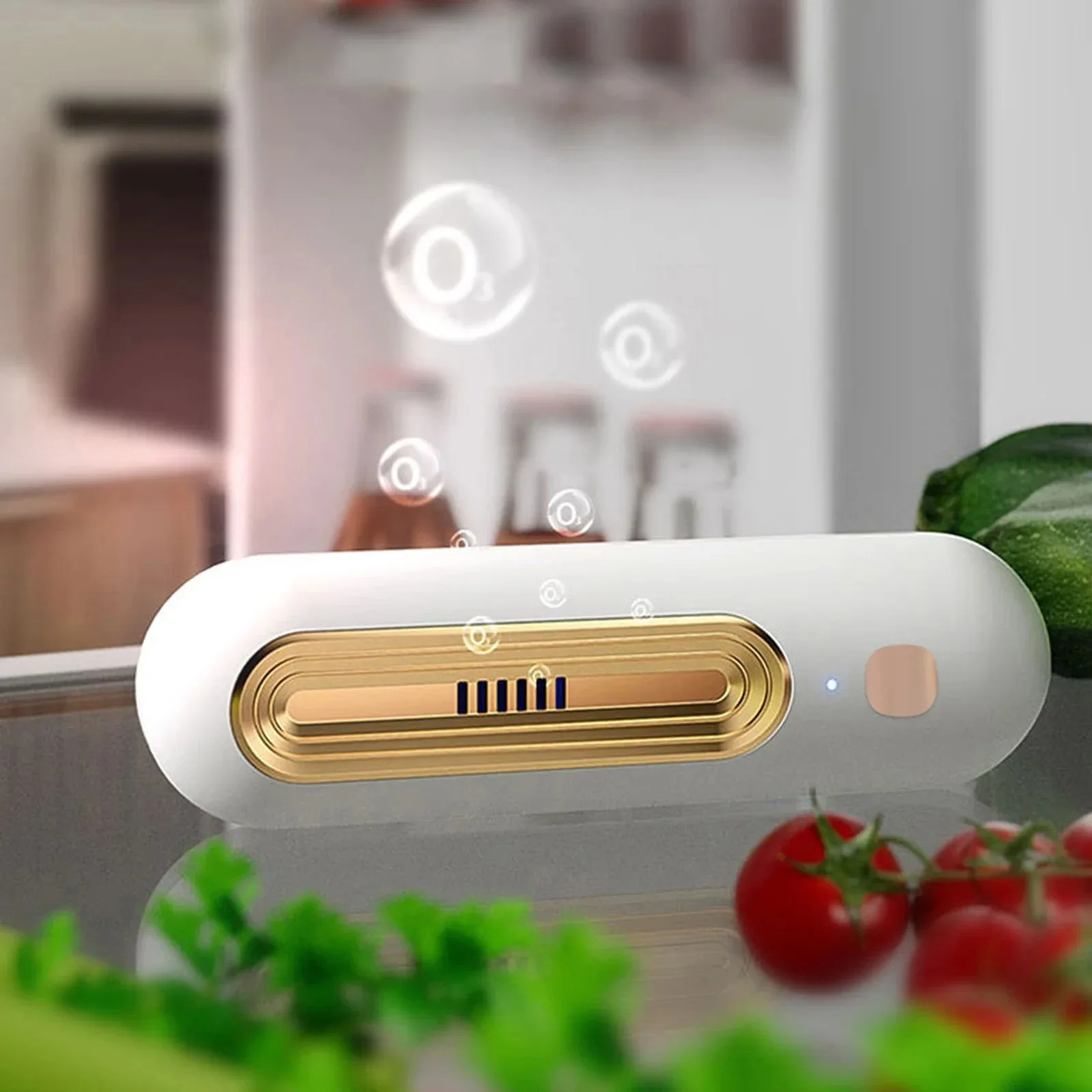 Kühlschrank Deodorant Luftreiniger USB Lade Lebensmittel Regal – Bild 4