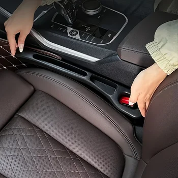Auto Sitz Lücke Füllstoff Organizer Pu Wasserdichte Auto Sitz Lücke Stecker Streifen mit 2 Rillen (2 Stück)