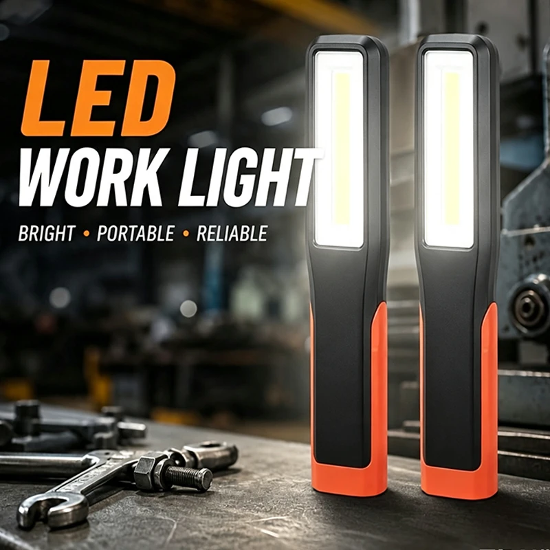Leistungsstarke LED-Arbeitsleuchte mit Magnet, Taschenlampe, Auto-Garagen-Mechanikerlampe, USB-Aufladung