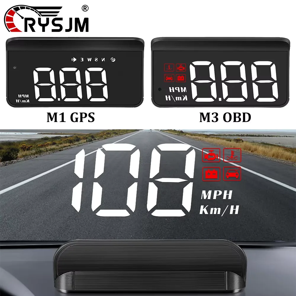 M3 OBD2 HUD / M1 GPS Head-Up-Display Auto-Projektion GPS-Tachometer Digitales Auto-Zubehör