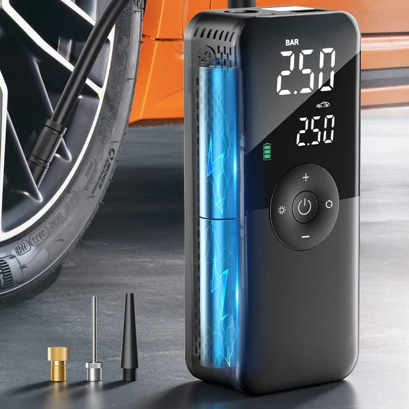 CARSUN Wiederaufladbare Luftpumpe Reifen Inflator Tragbare Kompressor Digitale Cordless Auto Reifen Inflator