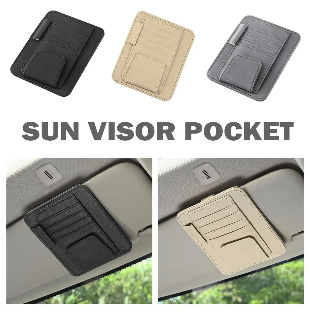 Auto Sonnenblende Organizer Multi-Pocket Visitenkarte Lagerung – Bild 2