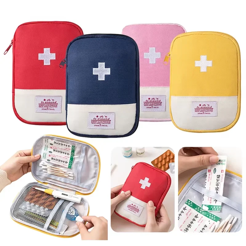 Reise-Medizintasche Pillenaufbewahrungstasche Outdoor Essentials Notfall-Überlebenstasche Mini-Erste-Hilfe-Set
