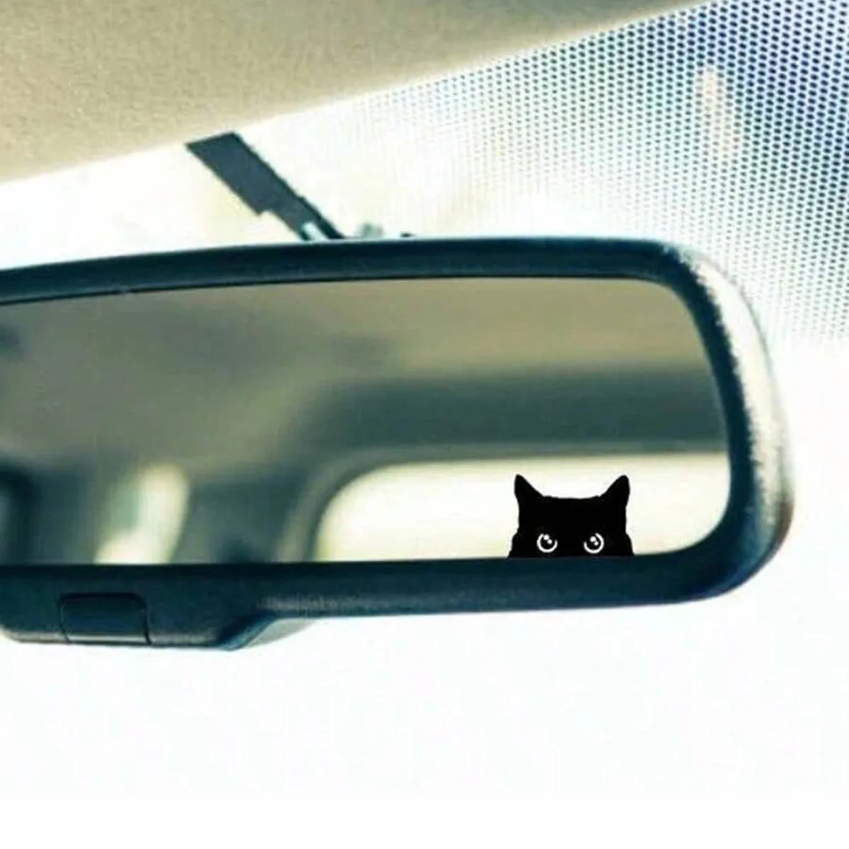 Katzen-Peeker-Aufkleber, Auto-Aufkleber, Schwarzer Katzen-Peeker-Sticker, Blanko-Knopf, Vinyl-Aufkleber