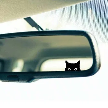 Katzen-Peeker-Aufkleber, Auto-Aufkleber, Schwarzer Katzen-Peeker-Sticker, Blanko-Knopf, Vinyl-Aufkleber