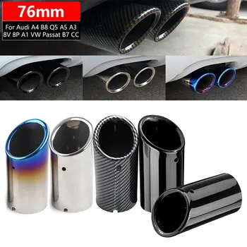 Edelstahl Auto Auspuffrohr Schalldämpfer Spitze Endrohr Auspuff Schalldämpfer Für Audi A4 B8 Q5 A5 A3 8V 8P A1