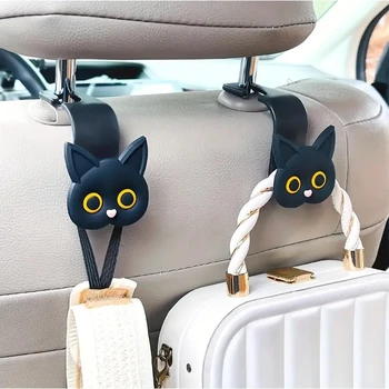 Entzückende 3D-Cartoon-Katzen-Autositz-Kopfstützenhaken - universeller (2 Stück)