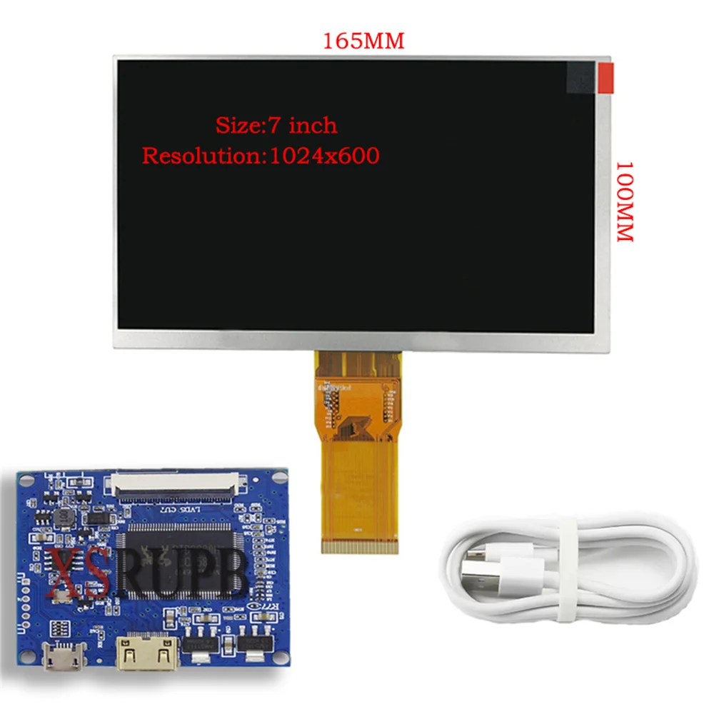 7 zoll 1024*600 Screen Display LCD Monitor Fahrer Control Board Mini HDMI-Kompatibel Für Lattepanda, raspberry