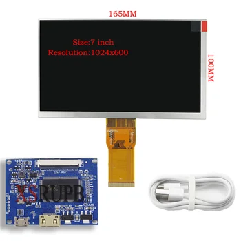 7 zoll 1024*600 Screen Display LCD Monitor Fahrer Control Board Mini HDMI-Kompatibel Für Lattepanda, raspberry