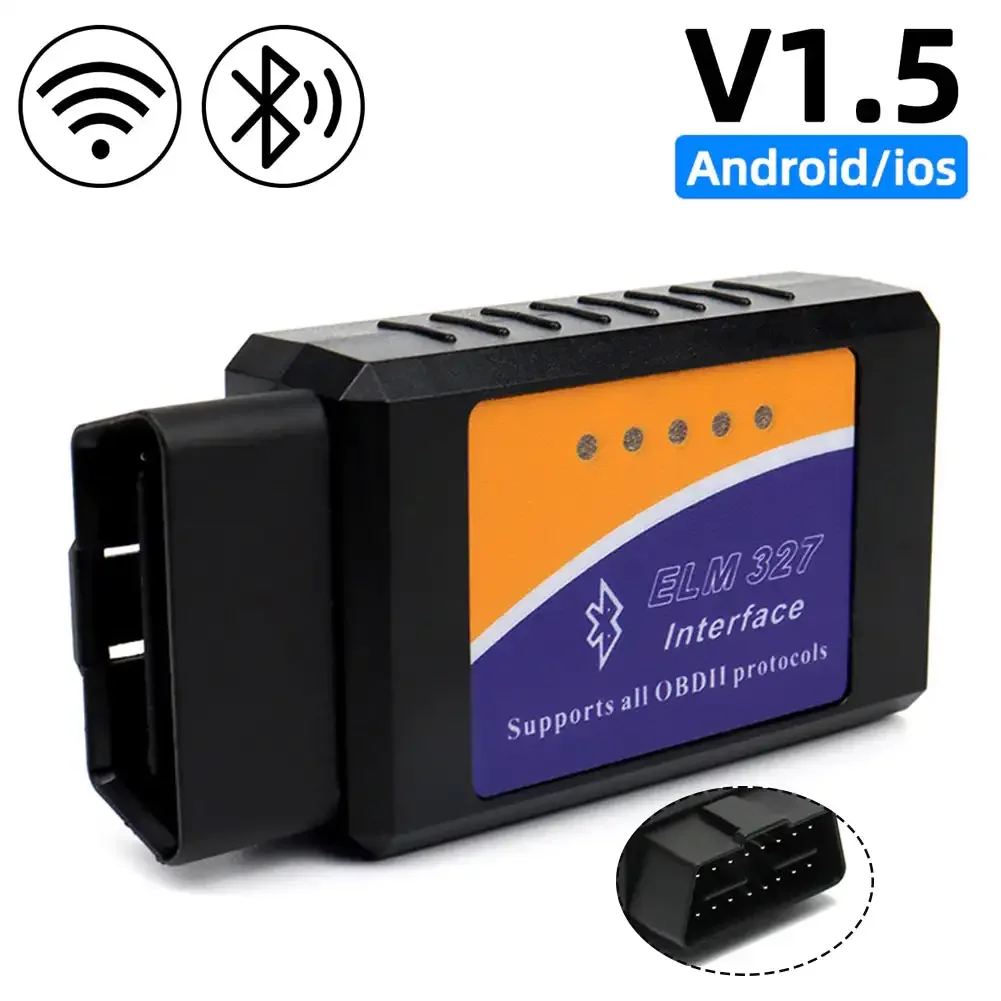 Bluetooth OBD2 ELM327 V1.5 Scanner Auto Diagnose Detektor Code Reader Tool OBD2 für IOS Android Auto Scan