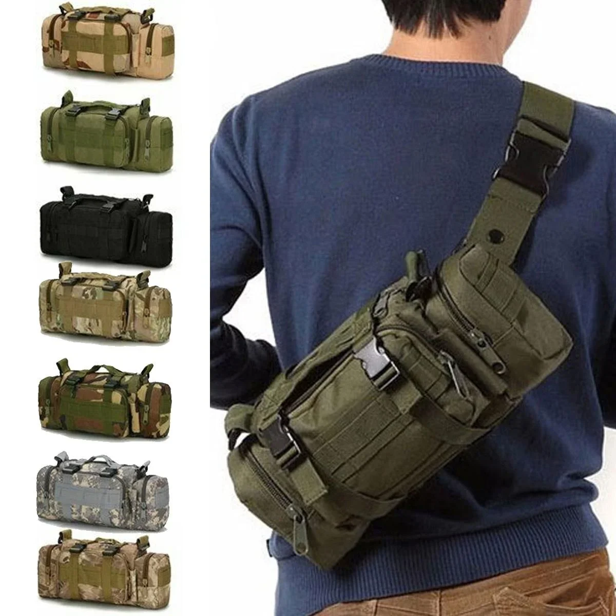 Outdoor Rucksack Jagd Hüfttasche Camping Wandern Tasche Brusttasche