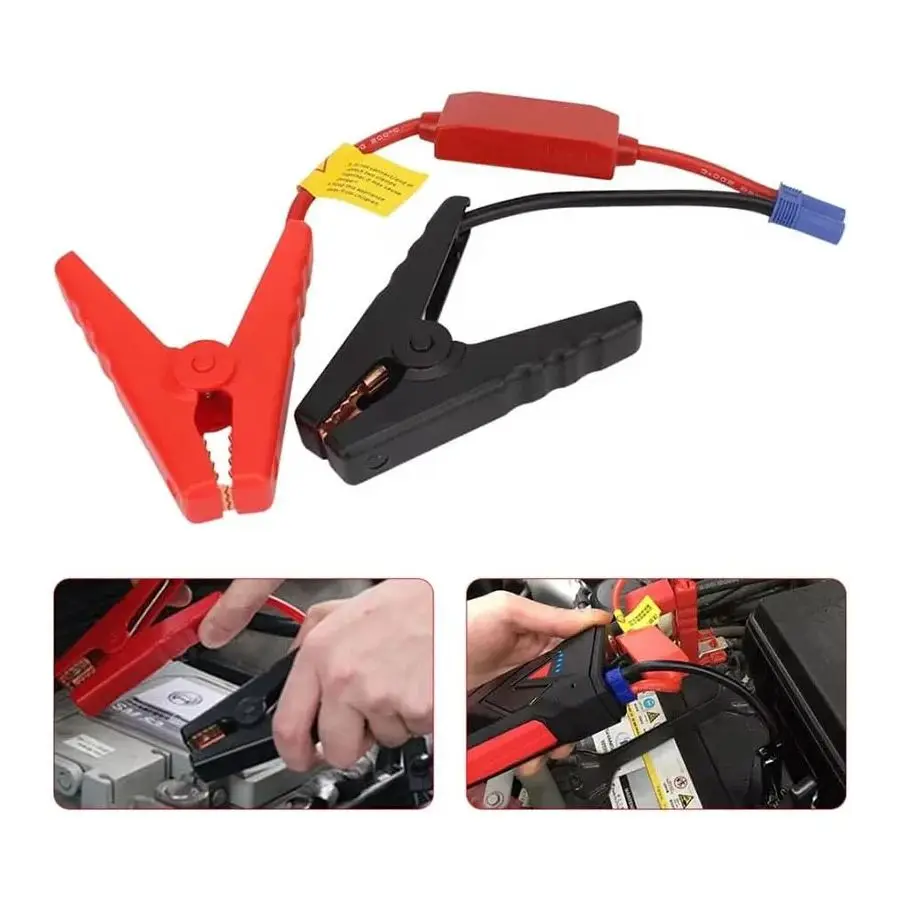 Starthilfekabel für Autos mit Klemmen, EC5-Stecker, Booster-Kabel, Verhinderung von Rückladung, Modul