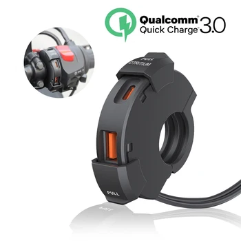 12v Neue Motorrad USB Schnelle Ladegerät Wasserdichte Steckdose Mit Typ C Handy Port Steckdose Mobile
