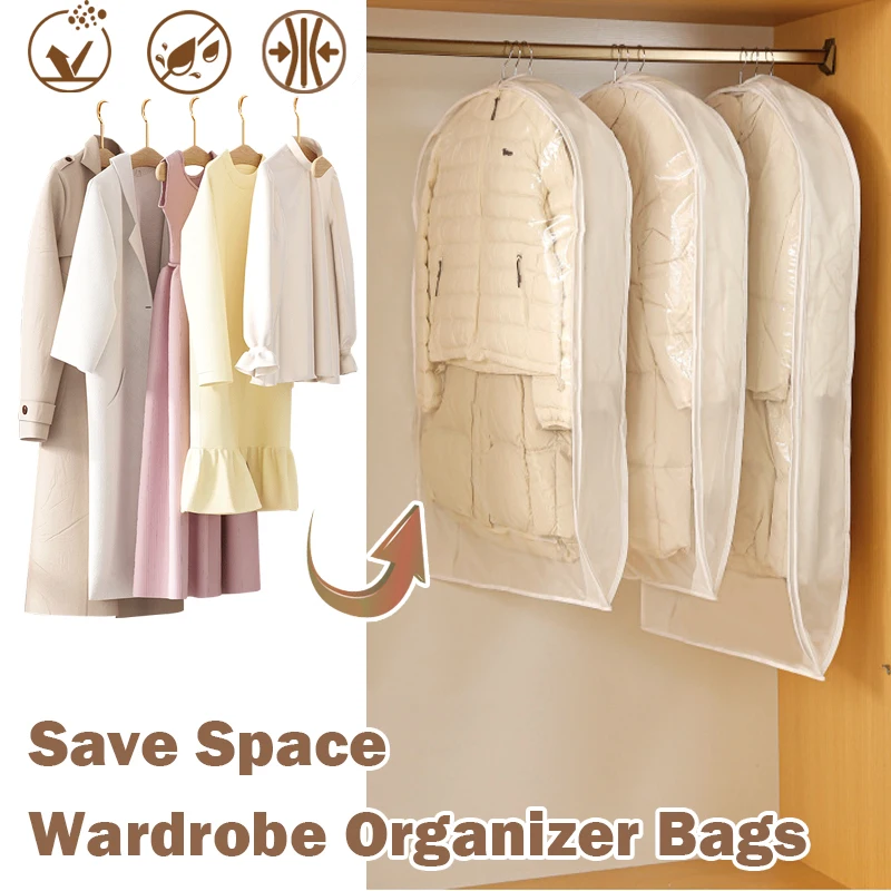 Kleiderschrank Organizer Taschen Daunenjacke Luftkompression Hängetasche mit Reißverschluss Kleidung