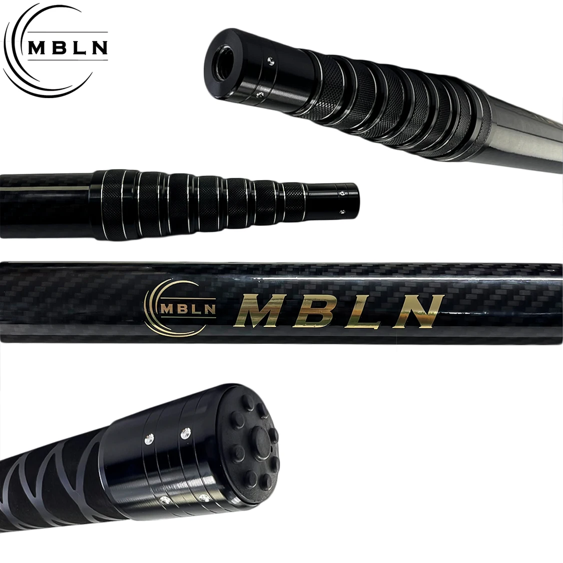 MBLN Kohlefaser-Schaufelnetz, 3M Teleskopstange, 45CM Netzkopf – Bild 2