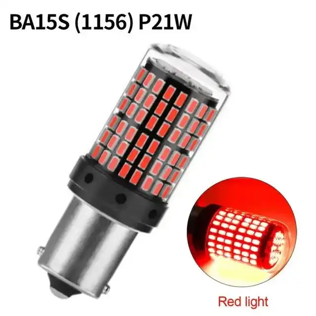 2x 1156/1157 144SMD BAU15S PY21W LED Blinker Rücklichtlampen Canbus 12V