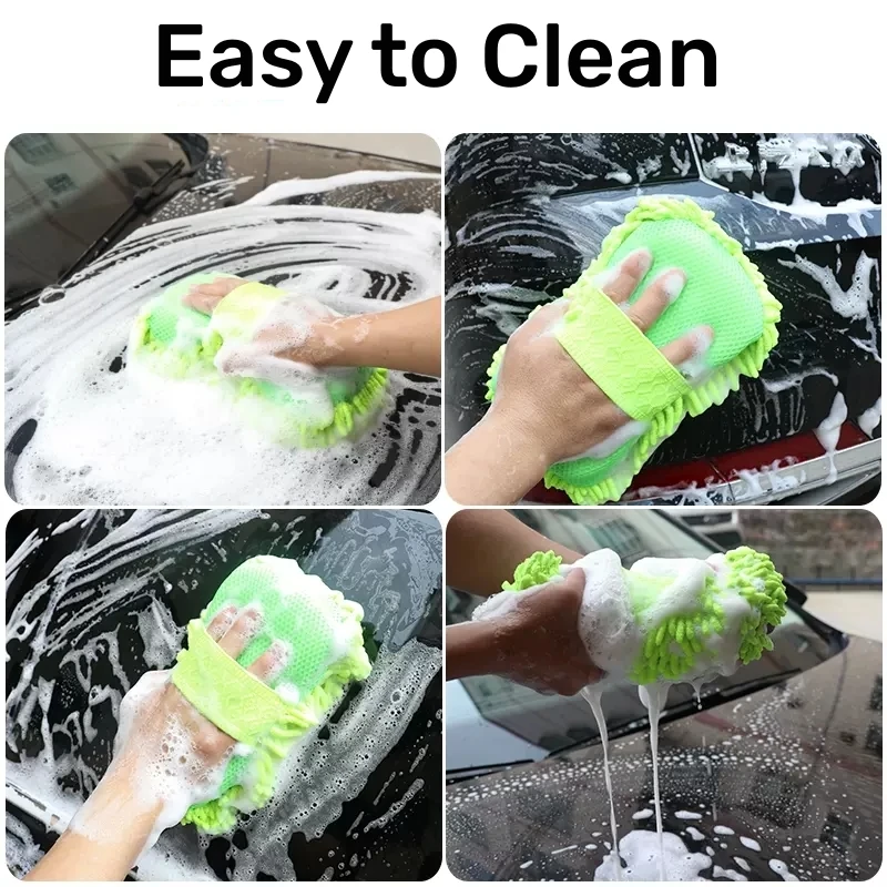 Mikrofaser Auto-Waschschwamm Reinigung Auto-Pflege Detailing-Bürsten – Bild 6