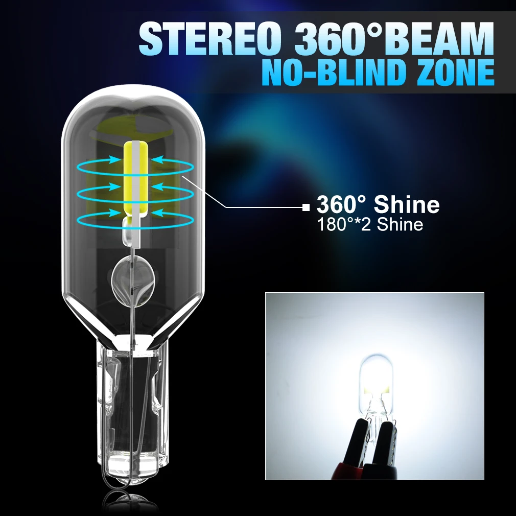 2x W5W T10 LED CANBUS Kein Fehler 5W5 DC 12V 6000K 194 168 LED Auto – Bild 5