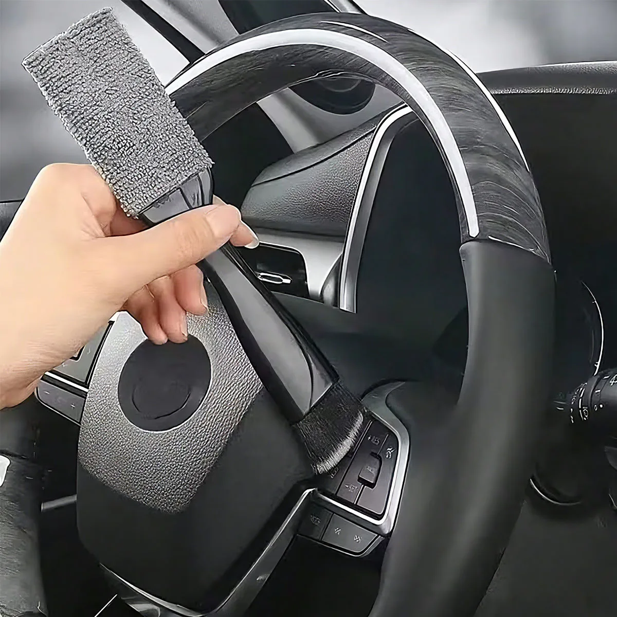 Auto-Doppelkopf-Reinigungsbürste 2-in-1 Staubwedel – Bild 4