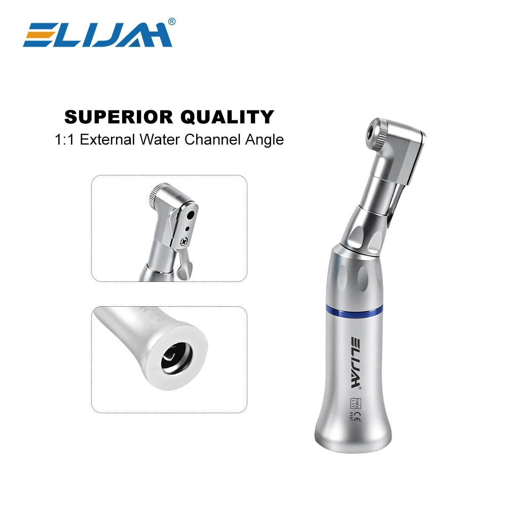 ELIJAH 203C Dental Niedrigdrehzahl-Handstück-Set 2/4-Loch Luftmotor E-Typ Mikromotor 35000 U/min Winkelstück