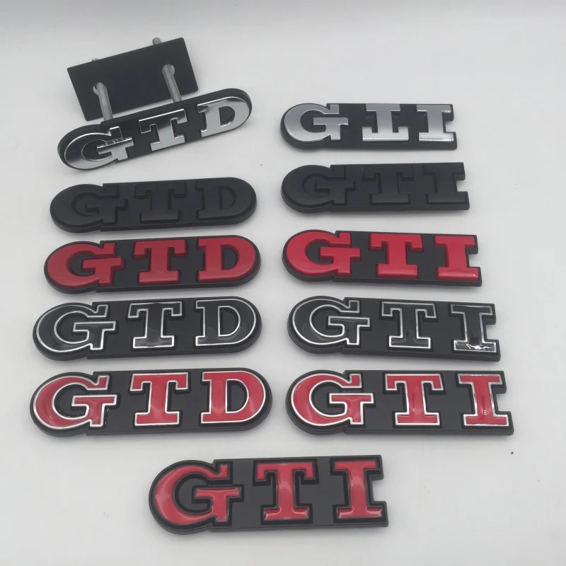 3D-Metall für GTD Auto-Frontgrill Emblem Kühlergrill Abzeichen Aufkleber Styling-Zubehör