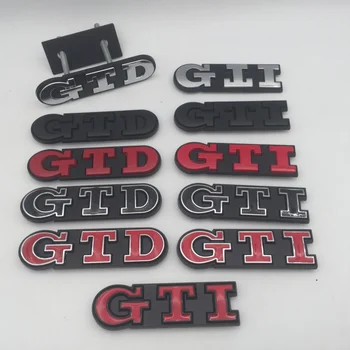 3D-Metall für GTD Auto-Frontgrill Emblem Kühlergrill Abzeichen Aufkleber Styling-Zubehör