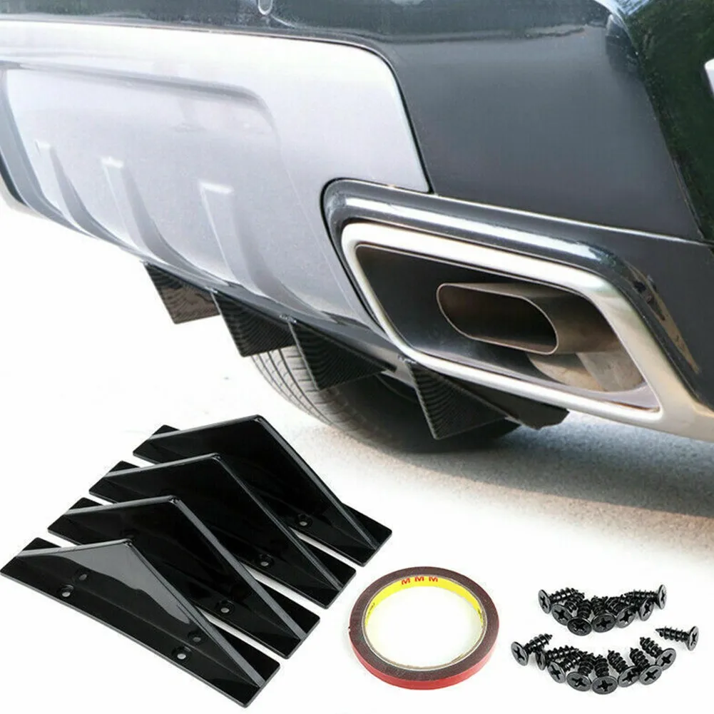 Auto Hinten Lip Diffusor Splitter Spoiler Scratch Protector (4 Stück) – Bild 4