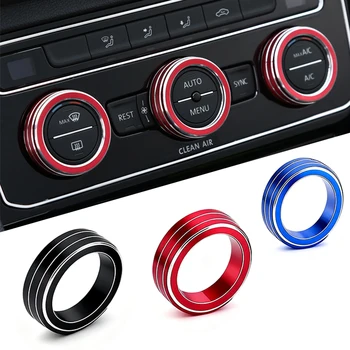Auto Auto AC Control Ring Trim Abdeckung Auto Innen Zubehör Für VW Tiguan Atlas T-roc Ateca FR Passat B8