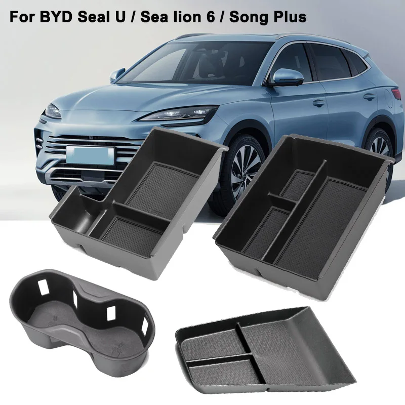 Auto-Innenzubehör für BYD Seal U Sea Lion 6 Song Plus DMI 2023 2024 2025 Getränkehalter Armlehne