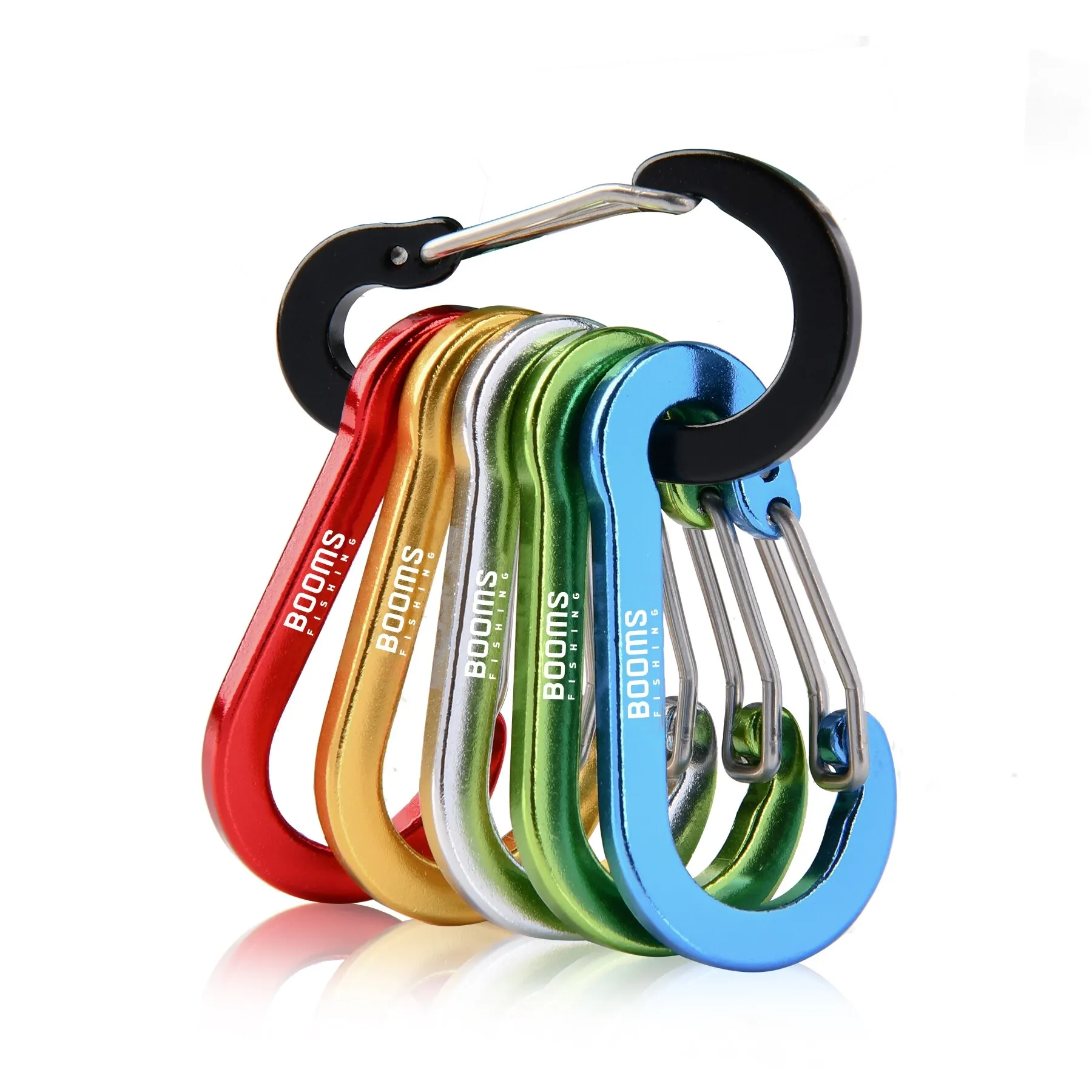 Ausleger Angeln CC1 6Pcs Aluminium Legierung Karabiner Schlüsselbund Outdoor Camping Klettern Snap Clip Lock