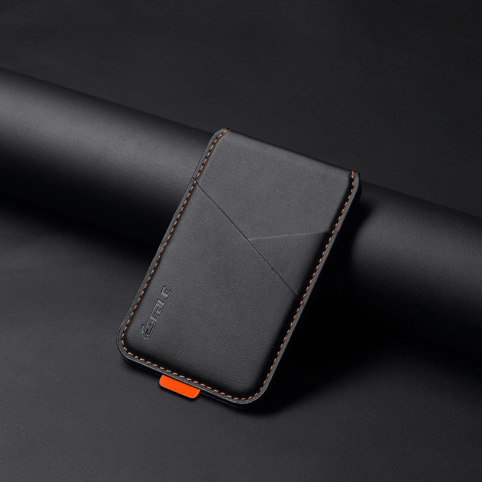 Premium PU-Leder Magnetischer Telefonkartenhalter, RFID Anti-Skimming Geldbörse Kompatibel mit Magnetischer