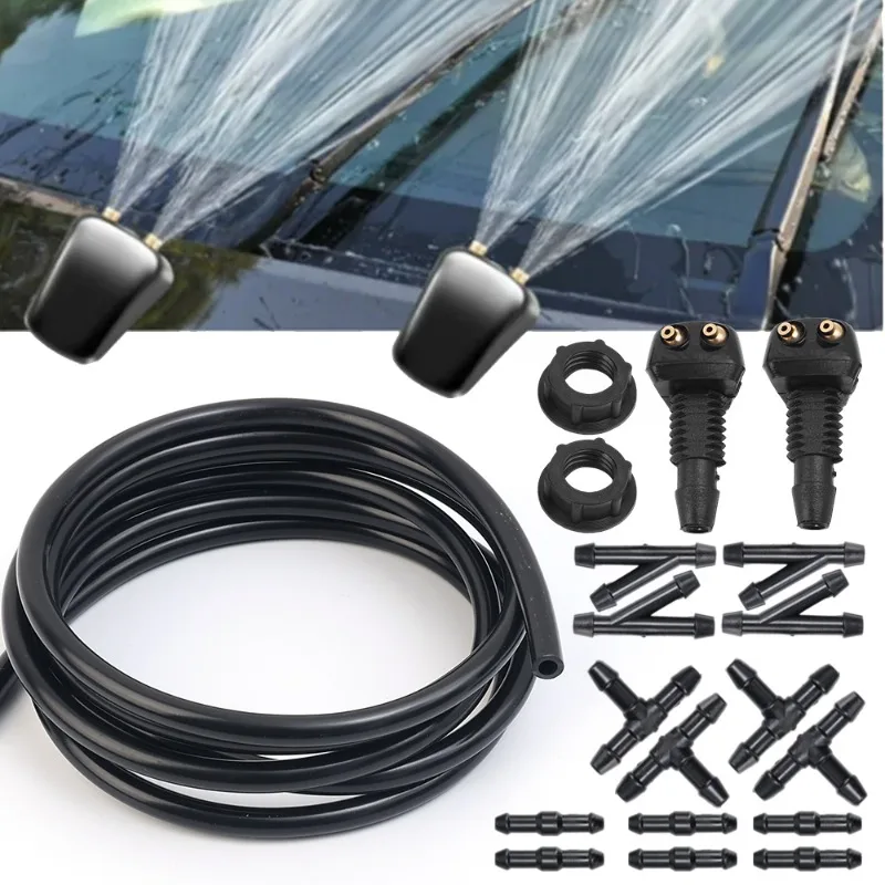 Auto Auto Scheibenwaschschlauch Wischerblatt Rohr Jet Spray Düse – Bild 3