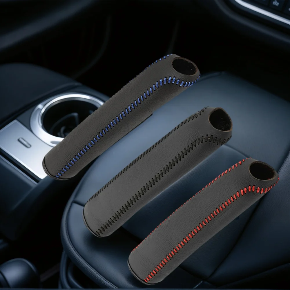 PU Leder Auto Getriebe Handbremse Abdeckung Schalthebel Abdeckung Kragen Handbremse Abdeckung Anti-Skid Auto