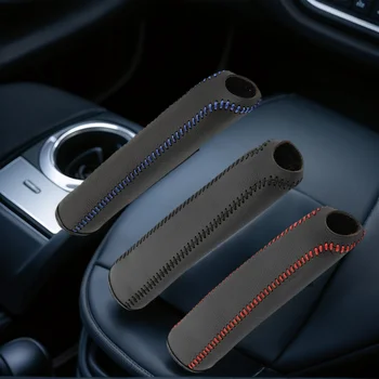 PU Leder Auto Getriebe Handbremse Abdeckung Schalthebel Abdeckung Kragen Handbremse Abdeckung Anti-Skid Auto