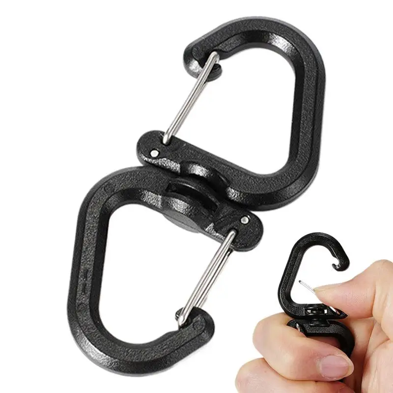 Doppelter Clip-Karabiner, Outdoor-Haken-Clip, vielseitig einsetzbar – Bild 4