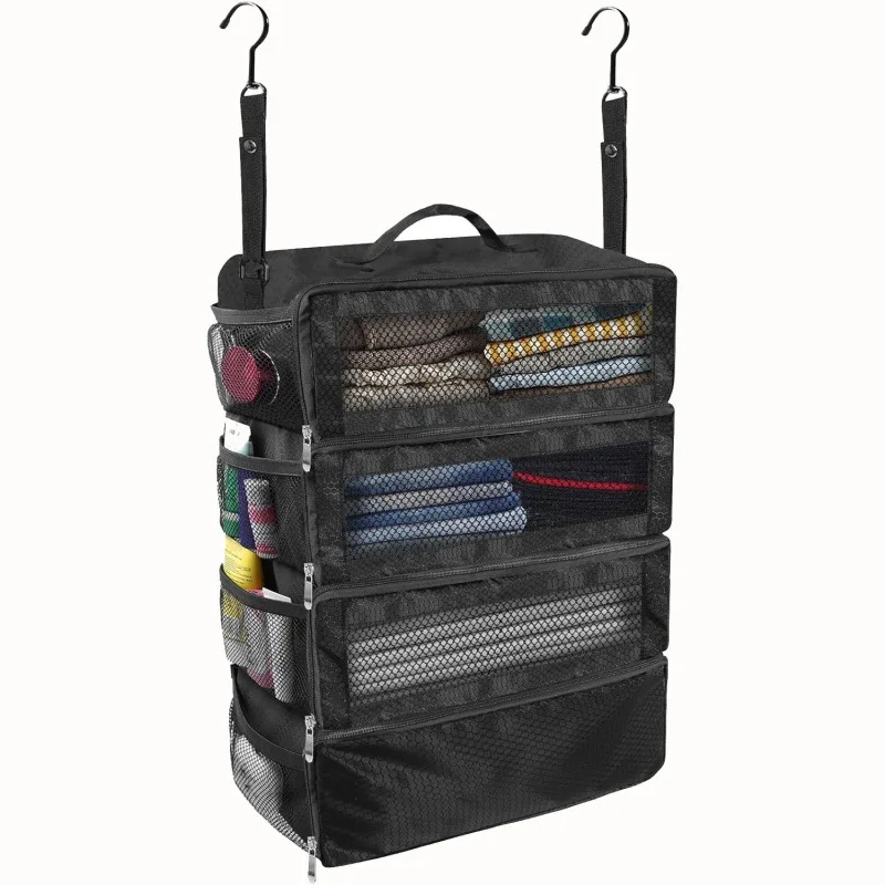 Koffer-Organizer, Reisegepäck-Organizer mit hoher Kapazität, hängendes Regal, Verpackungswürfel, Schrank