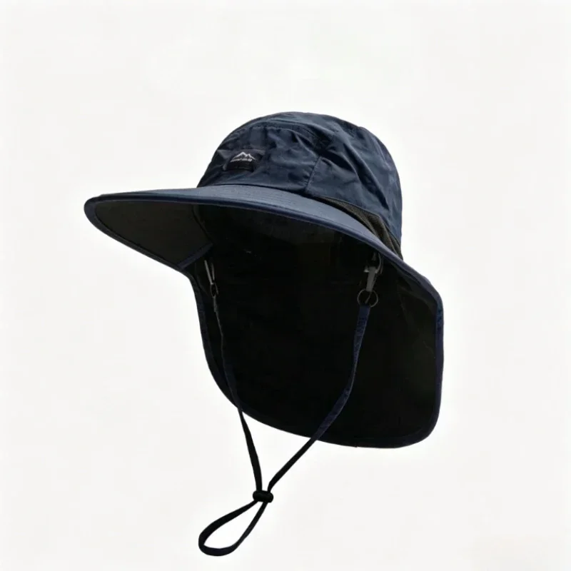 Kappen Sommer Breite Krempe Eimer Nackenschutz Unisex Schnell – Bild 2