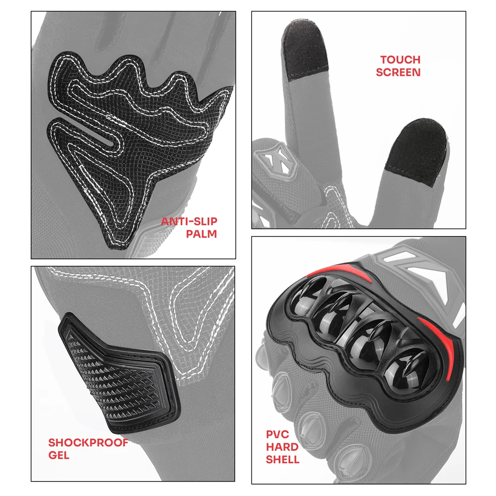 KEMIMOTO Sommer Motorrad Handschuhe CE Reiten Handschuhe Knuckle – Bild 4