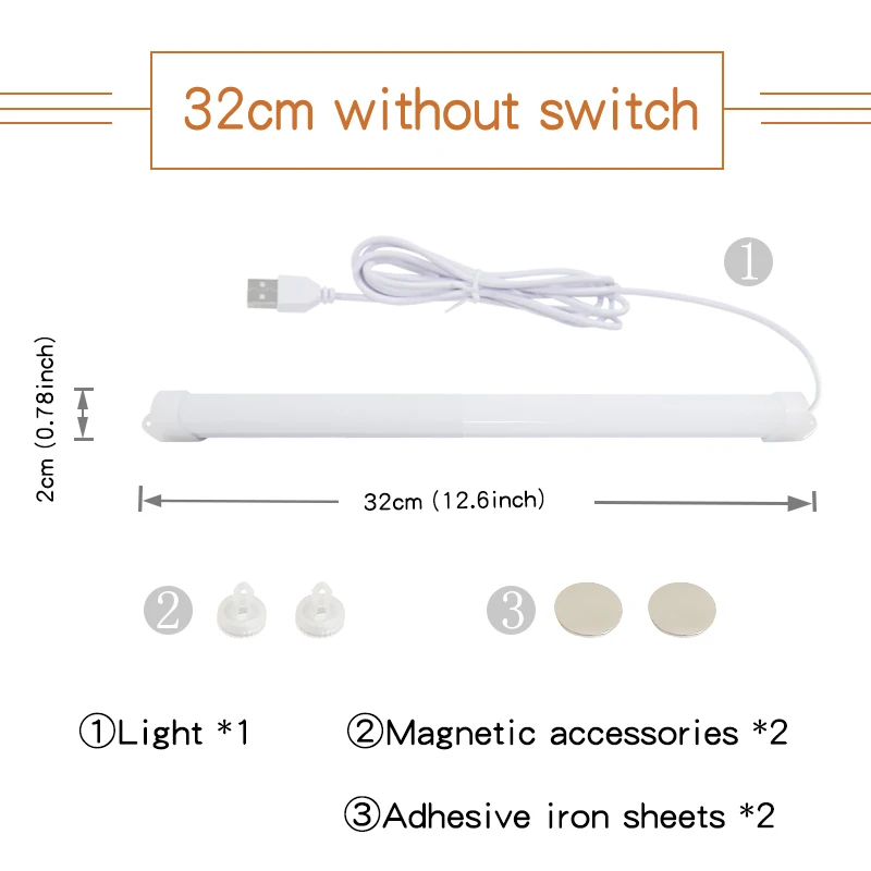 Schreibtischleuchte Magnetische Leselampe USB Schlafsaal LED Nachtbeleuchtung Augenschutz Röhrenschrank