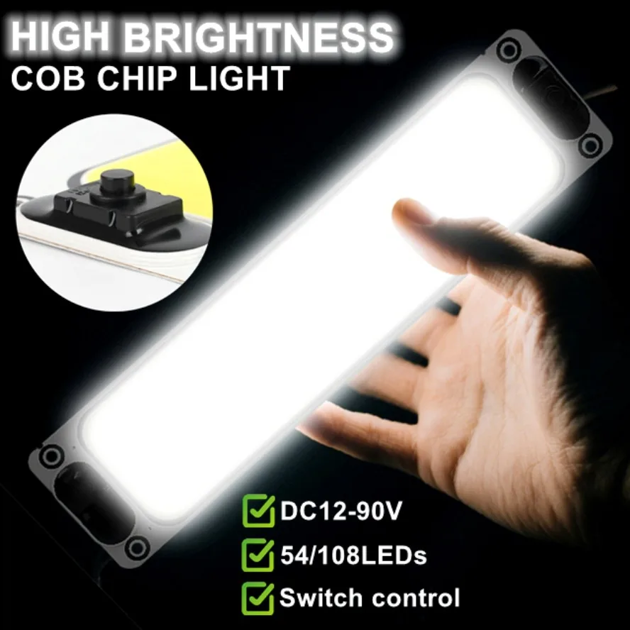 Ultra-helle LED Lichtquelle mit Schalter Chip Lesen Nachtlicht 12-90V – Bild 2