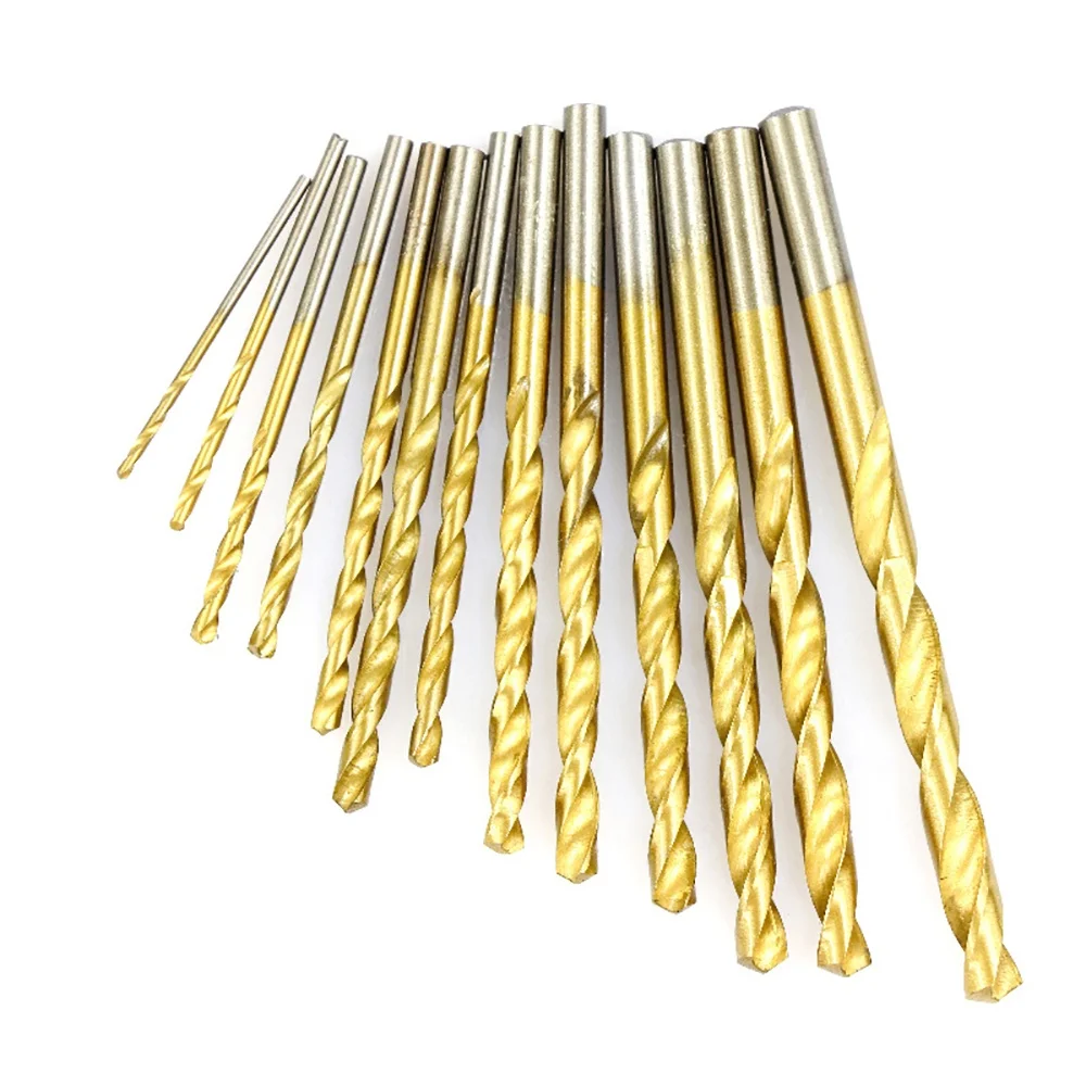 Bohrerset Hochgeschwindigkeits-Stahlbohrer-Kit Schlagfester Schnellwechsel-Bohrer-Set für Glas (13 Stück)